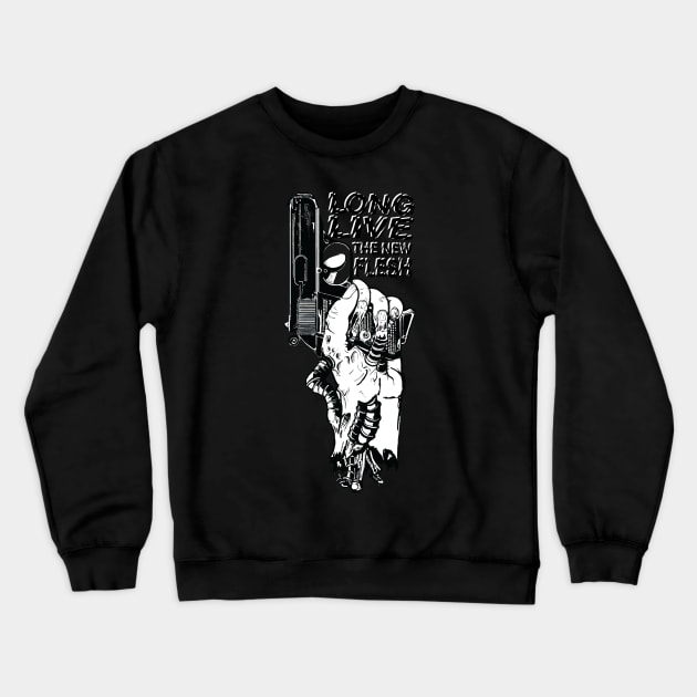 Long Live the New Flesh - Fleshgun - Videodrome Crewneck Sweatshirt by KaceVOID